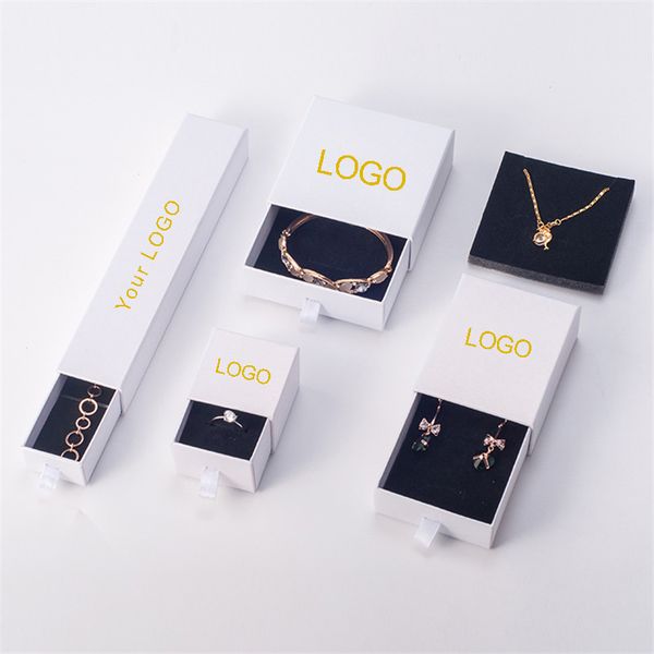 wholesale 100pcs/lot white drawer jewelry boxes print foil logo earring ring necklace packaging box with sponge foam inside, Black;white
wholesale 100pcs/lot white drawer jewelry boxes print foil logo earring ring necklace packaging box with sponge foam inside, Black;white