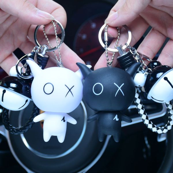new arrival designer keyring creative amuse black key chain pendant key chain cute cartoon couple men womens bag pendant gift, Silver
new arrival designer keyring creative amuse black key chain pendant key chain cute cartoon couple men womens bag pendant gift, Silver