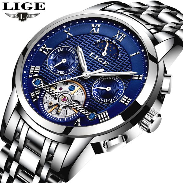 2020 lige brand watch men automatic mechanical watch men stainless steel clock business watches relogio masculino, Slivery;brown
2020 lige brand watch men automatic mechanical watch men stainless steel clock business watches relogio masculino, Slivery;brown