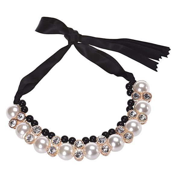 2019 deal women double row adjustable band chain rhinestone necklace imitation pearl chokers necklaces ladies jewelry gift, Silver
2019 deal women double row adjustable band chain rhinestone necklace imitation pearl chokers necklaces ladies jewelry gift, Silver