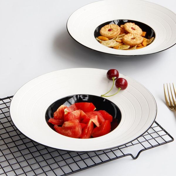 rustic dinner plate, round serving plate set, black & white, ideal for weddings, parties, catering t191101
rustic dinner plate, round serving plate set, black & white, ideal for weddings, parties, catering t191101