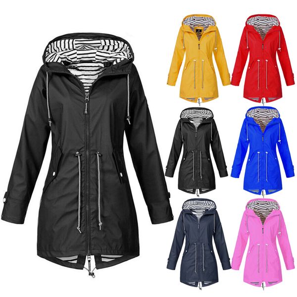 women outdoor waterproof rain coat lady long sleeve hooded wind jacket ladies packable active lightweight hooded jacket, Black;red
women outdoor waterproof rain coat lady long sleeve hooded wind jacket ladies packable active lightweight hooded jacket, Black;red