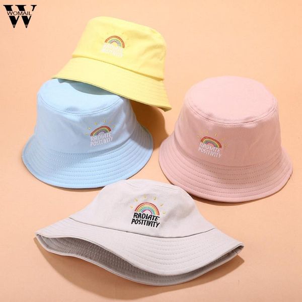 womail summer bucket hat fashion rainbow embroidery bucket hat for women girl fishing cap outdoor vacation 2020 sun 823, Blue;gray
womail summer bucket hat fashion rainbow embroidery bucket hat for women girl fishing cap outdoor vacation 2020 sun 823, Blue;gray