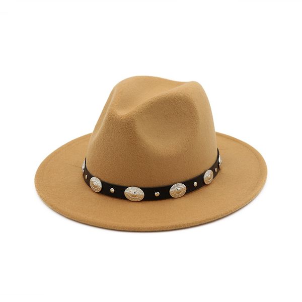plain wool felt hat metal belt decorated for men women jazz fedoras hats panama flat brim fedora, Blue;gray
plain wool felt hat metal belt decorated for men women jazz fedoras hats panama flat brim fedora, Blue;gray
