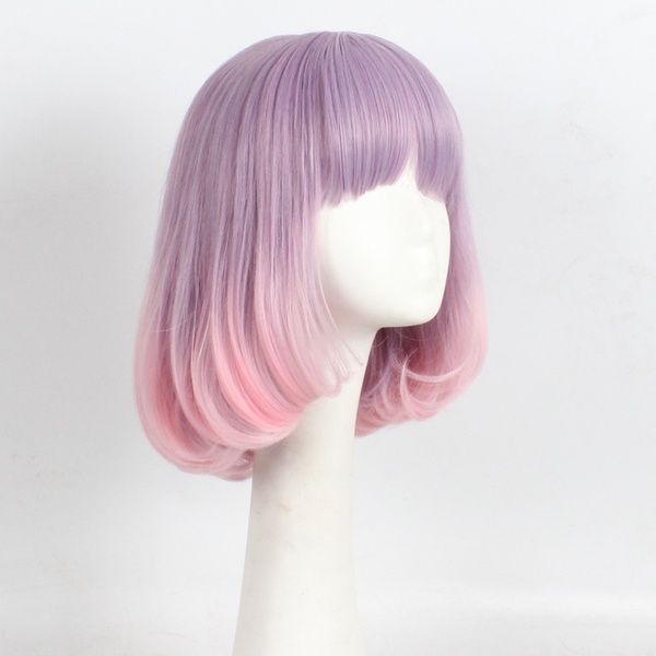 new lolita harajuku blue ombre pink full wig medium long pear wavy curly heat resistant wigs, Black
new lolita harajuku blue ombre pink full wig medium long pear wavy curly heat resistant wigs, Black