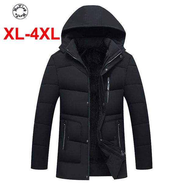 men's cotton coat elder father's hooded parkas cotton-padded jacket middle-aged men's wear down cotton jacket coat to 4xl, Black
men's cotton coat elder father's hooded parkas cotton-padded jacket middle-aged men's wear down cotton jacket coat to 4xl, Black