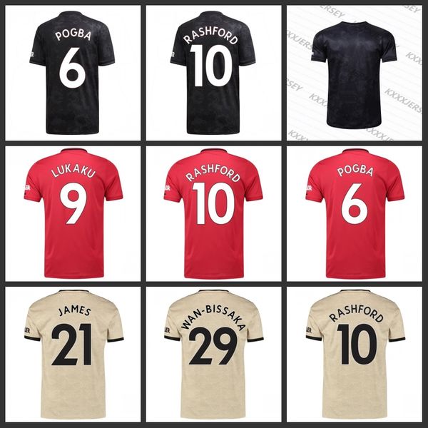 19 20 RASHFOR soccer jersey man POGBA football shirt LUKAKU LINGARD Camiseta de futbol JAMES WAN BISSAKA maillot foot