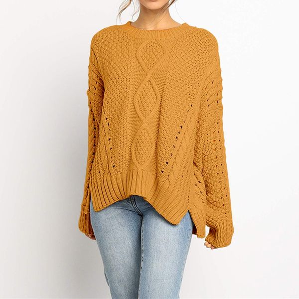 women sweaters plus size fashion ladies autumn winter knitwear solid o-neck long sleeve pullover hollow knit sweater a40#, White;black
women sweaters plus size fashion ladies autumn winter knitwear solid o-neck long sleeve pullover hollow knit sweater a40#, White;black