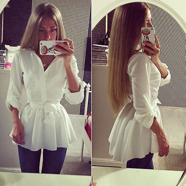 ladies designer women blouses womens new white blouse shirt v neck long sleeve belt down official attire ladies slim clothes
ladies designer women blouses womens new white blouse shirt v neck long sleeve belt down official attire ladies slim clothes