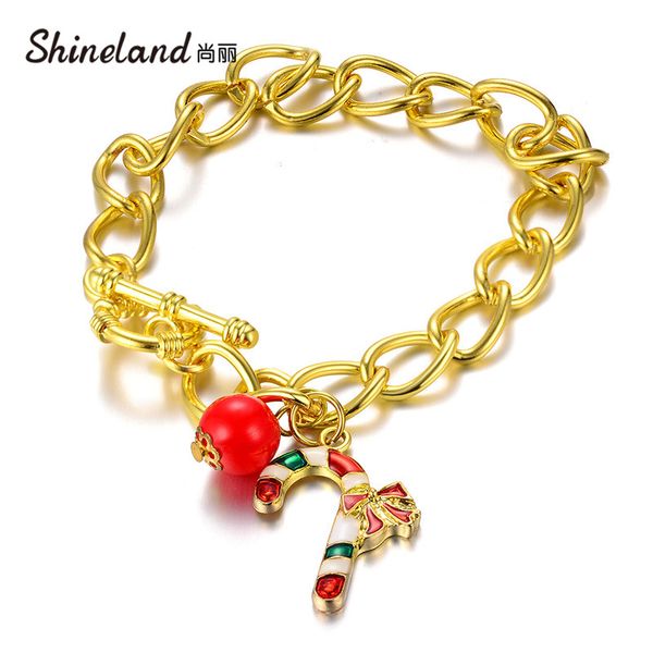 shineland merry christmas bracelets gold color metal santa claus walking stick bangle trendy ornaments xmas gift for lady girl, Black
shineland merry christmas bracelets gold color metal santa claus walking stick bangle trendy ornaments xmas gift for lady girl, Black
