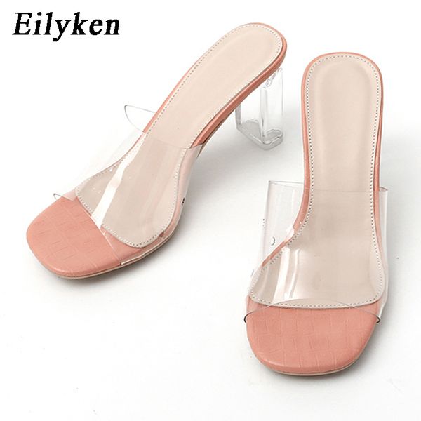 eilyken 2020 new womens slippers summer fashion pvc square heel transparent shoes open toe jelly sandals femme mules, Black
eilyken 2020 new womens slippers summer fashion pvc square heel transparent shoes open toe jelly sandals femme mules, Black