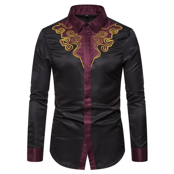 royal shirts men 2019 new court camisa de smoking embroidery men designer shirts black baroque luxury clothes slim fit hemd, White;black
royal shirts men 2019 new court camisa de smoking embroidery men designer shirts black baroque luxury clothes slim fit hemd, White;black