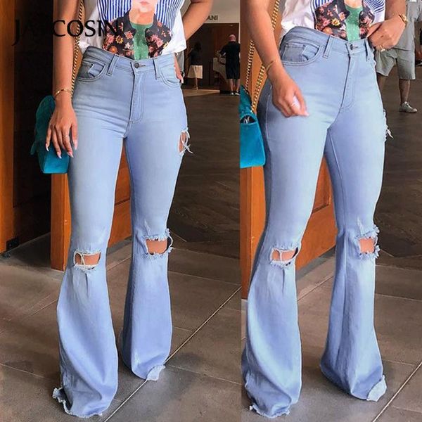 jaycosin jeans high waist hole denim button pants trousers bell-bottom female stretching wide leg women's pants cowboy casual j, Blue
jaycosin jeans high waist hole denim button pants trousers bell-bottom female stretching wide leg women's pants cowboy casual j, Blue