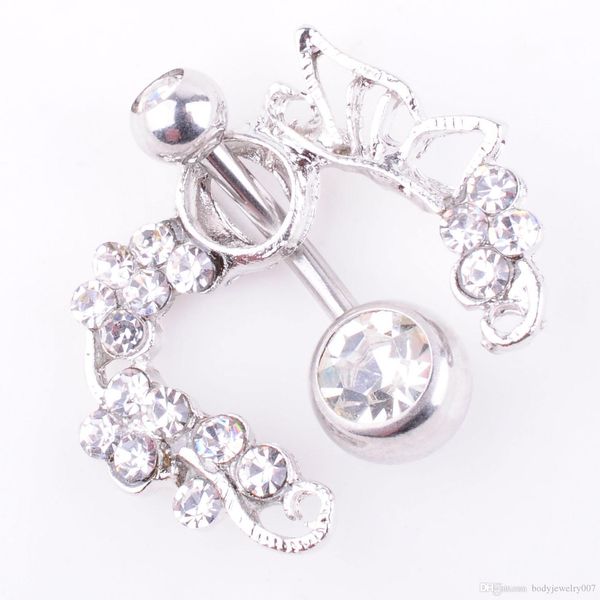 d0654 ( 2 colors ) body piercing jewelry clear belly button navel rings body piercing jewelry dangle fashion charm cz stone 10pcs lot, Silver
d0654 ( 2 colors ) body piercing jewelry clear belly button navel rings body piercing jewelry dangle fashion charm cz stone 10pcs lot, Silver