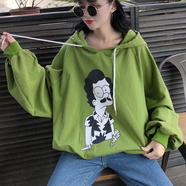 winter cartoon print pullover women hoodies long sleeve sweatshirt harajuku loose coat rk, Black
winter cartoon print pullover women hoodies long sleeve sweatshirt harajuku loose coat rk, Black