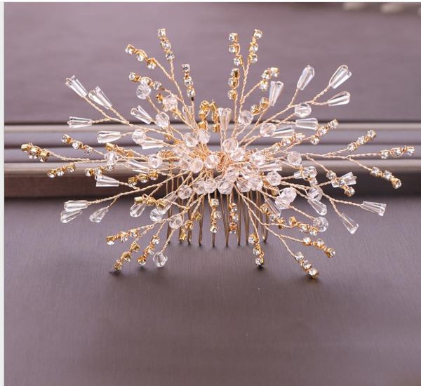 european and american crystal hair comb combs golden water drill accessories bridal jewelry, Silver
european and american crystal hair comb combs golden water drill accessories bridal jewelry, Silver