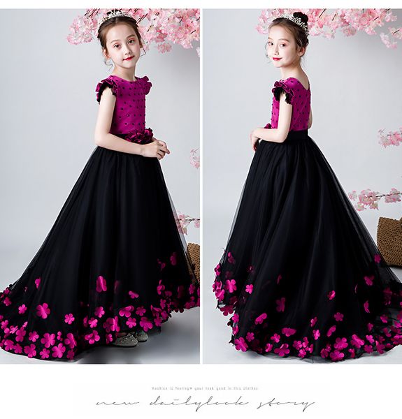black/pink 3d floral flower girls dresses for wedding party a line tulle beaded handmade flowers first communion dress, White;blue
black/pink 3d floral flower girls dresses for wedding party a line tulle beaded handmade flowers first communion dress, White;blue