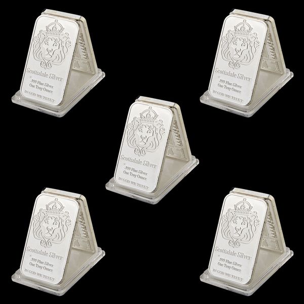 5pcs Rare 999 Fine Silver One Troy Ounce USA Scottsdale 1oz Silver Plated Metal Souvenir Bullion Bars
5pcs Rare 999 Fine Silver One Troy Ounce USA Scottsdale 1oz Silver Plated Metal Souvenir Bullion Bars