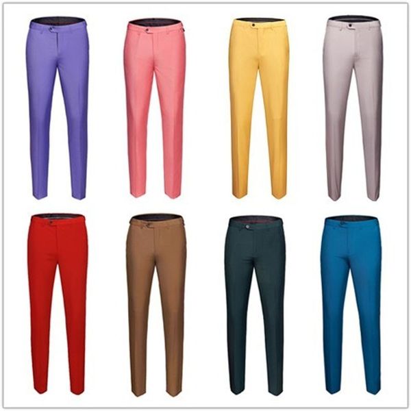 pyjtrl mens pure color business occupation slim fit dress office trousers mens dress formal suit pants casual for men, White;black
pyjtrl mens pure color business occupation slim fit dress office trousers mens dress formal suit pants casual for men, White;black