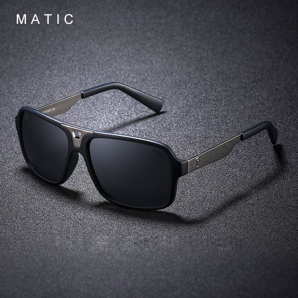 matic quality vintage retro matte grey square oversized polarized aviation sunglasses for men's uv400 sun glasses brand eyewear, White;black
matic quality vintage retro matte grey square oversized polarized aviation sunglasses for men's uv400 sun glasses brand eyewear, White;black