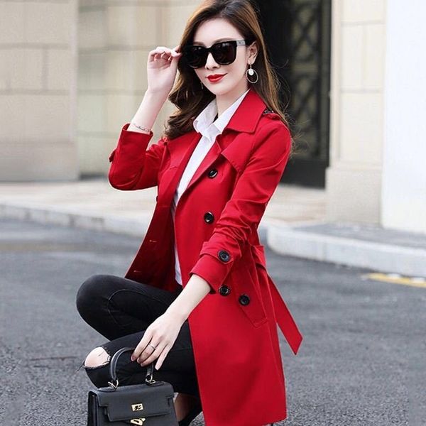 big size 6xl spring autumn women classic double breasted mid-long trench coat female slim street windbreaker business outerwear, Tan;black
big size 6xl spring autumn women classic double breasted mid-long trench coat female slim street windbreaker business outerwear, Tan;black