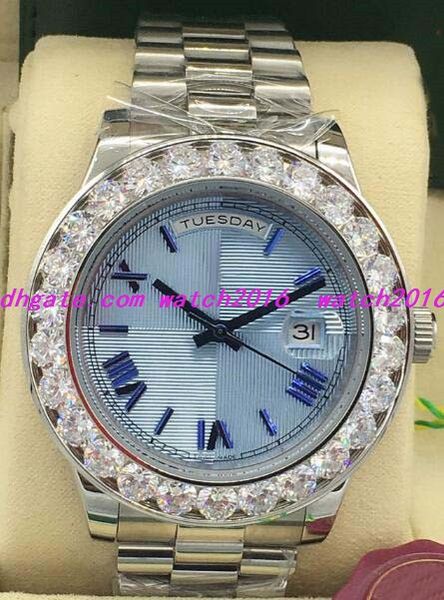 6 style luxury watch bigger diamond bezel 228206 platinum 40mm ice blue arabic rare dial automatic fashion men's watch wristwatch, Slivery;brown
6 style luxury watch bigger diamond bezel 228206 platinum 40mm ice blue arabic rare dial automatic fashion men's watch wristwatch, Slivery;brown