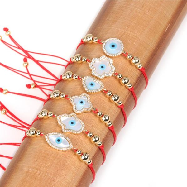 lucky blue zircon evil eye shell charm bracelet femme gold color red lace up chain link bracelets bangles women wedding jewelry, Golden;silver
lucky blue zircon evil eye shell charm bracelet femme gold color red lace up chain link bracelets bangles women wedding jewelry, Golden;silver