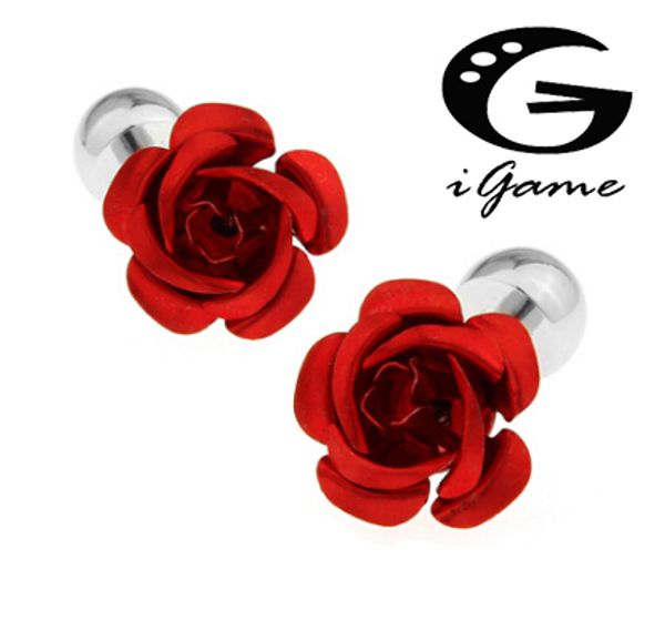 factory price retail fashion cuff links 2 colors option novelty red / blue rose design cuff links, Silver;golden
factory price retail fashion cuff links 2 colors option novelty red / blue rose design cuff links, Silver;golden