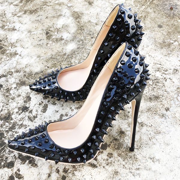 2019 fashion women spikes black patent leather poined toe stiletto high heel pump high-heeled shoes wedding shoes
2019 fashion women spikes black patent leather poined toe stiletto high heel pump high-heeled shoes wedding shoes