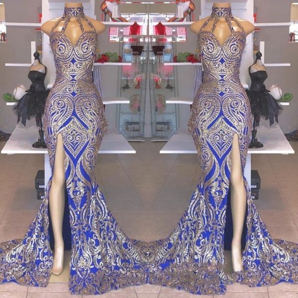 real images keyhole neck mermaid prom dresses 2019 high split side royal blue with silver sequin backless evening gowns
real images keyhole neck mermaid prom dresses 2019 high split side royal blue with silver sequin backless evening gowns