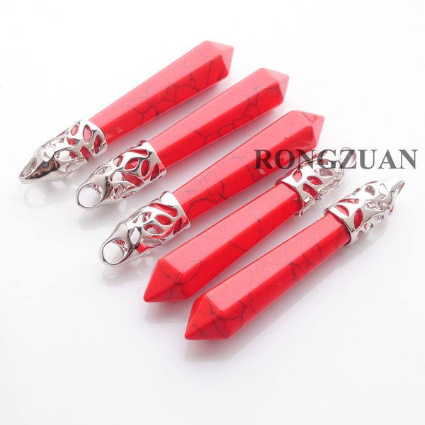 dangle pendants hexagonal stone red turquoise pointed reiki chakra beads natural healing pendulum jewelry wholesale dn3008, Silver
dangle pendants hexagonal stone red turquoise pointed reiki chakra beads natural healing pendulum jewelry wholesale dn3008, Silver
