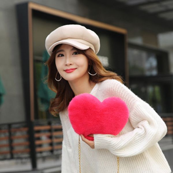 women shoulder crossbody bag chain love heart plush for mobile phone keys money c55
women shoulder crossbody bag chain love heart plush for mobile phone keys money c55