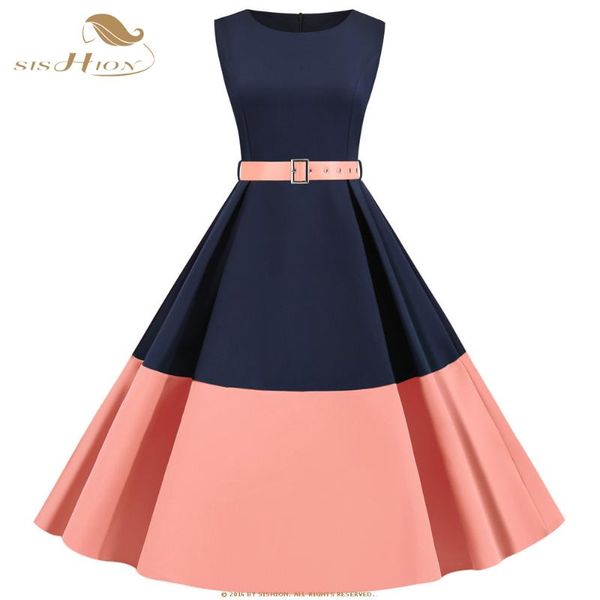 sishion 3xl summer female elegant vintage midi dress solid patchwork party dress sleeveless plus size robe femme sp1055, Black;gray
sishion 3xl summer female elegant vintage midi dress solid patchwork party dress sleeveless plus size robe femme sp1055, Black;gray