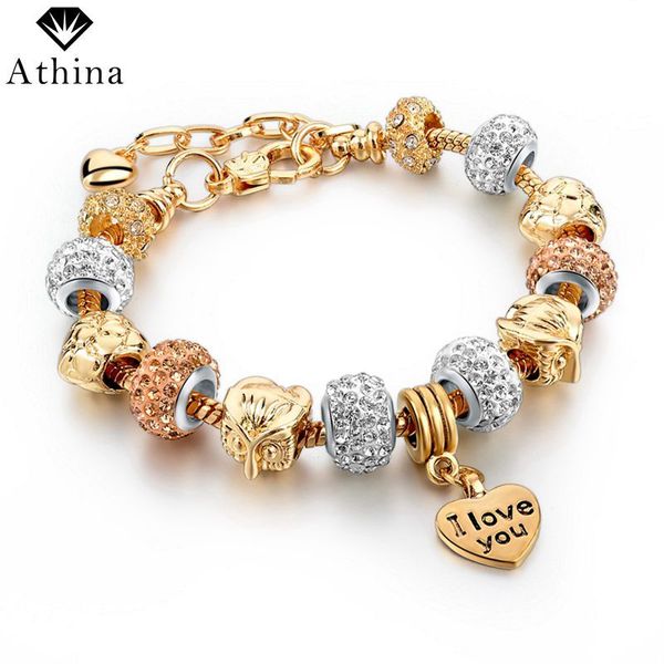 jewelry gold heart charm bracelet with crystal beads bracelets for women bangles diy jewellery pulseras sbr160040
jewelry gold heart charm bracelet with crystal beads bracelets for women bangles diy jewellery pulseras sbr160040