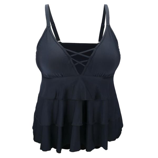two-piece bathing card pleated tankini tank with push up padding summer beachwear for women, White;black
two-piece bathing card pleated tankini tank with push up padding summer beachwear for women, White;black