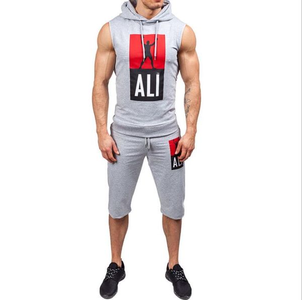 men's clothing running wear 2018 new men's designer sports suit men's running suit fitness training sleeveless loose, Gray
men's clothing running wear 2018 new men's designer sports suit men's running suit fitness training sleeveless loose, Gray