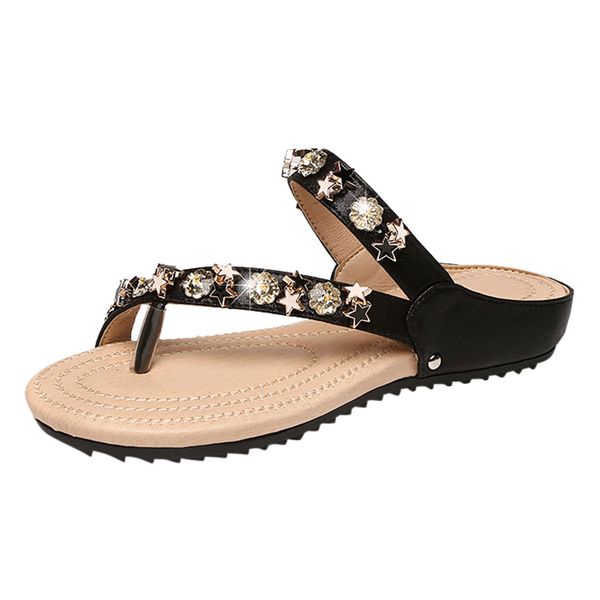 xiniu women casual summer flat beach slippers female crystal rivets slides slipper shoes for woman leisure footwear #0610, Black
xiniu women casual summer flat beach slippers female crystal rivets slides slipper shoes for woman leisure footwear #0610, Black