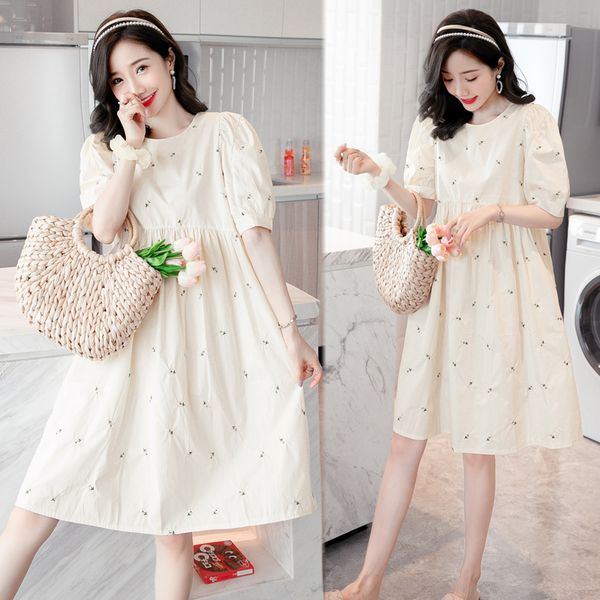maternity dresses 618# clothes summer short sleeve easy matching embroidery stylish dress for pregnant women pregnancy, White
maternity dresses 618# clothes summer short sleeve easy matching embroidery stylish dress for pregnant women pregnancy, White