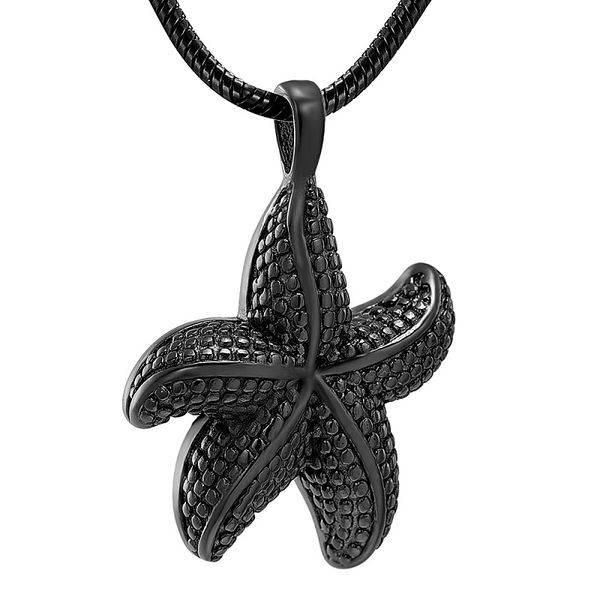 ijd10039 cute black sea star shape stainless steel pet cremations keepsake memorial pendant necklace for ashes urn jewelry, Silver
ijd10039 cute black sea star shape stainless steel pet cremations keepsake memorial pendant necklace for ashes urn jewelry, Silver