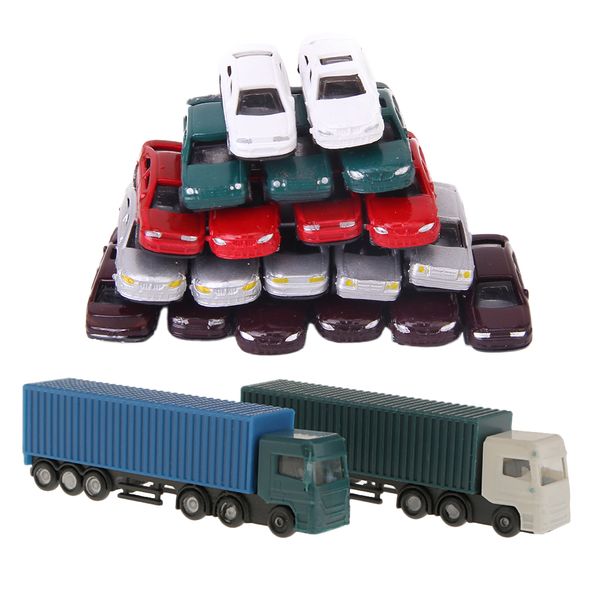 52pcs model container truck figure 1:150 n scale building scenery layout diy