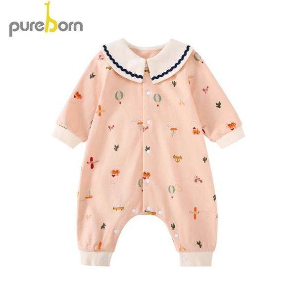 pureborn newborn baby girl romper colorful printed baby girl jumpsuit breathable cotton clothes spring pajamas, Blue
pureborn newborn baby girl romper colorful printed baby girl jumpsuit breathable cotton clothes spring pajamas, Blue