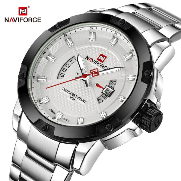 wristwatches naviforce mens watches men full steel date quartz watch analog waterproof sports army wristwatch clock, Slivery;brown
wristwatches naviforce mens watches men full steel date quartz watch analog waterproof sports army wristwatch clock, Slivery;brown