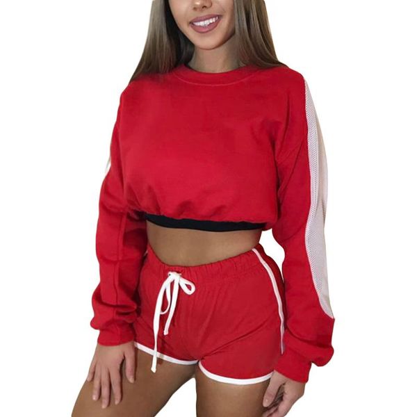 женщины сетки лоскутная растениеводство топ пуловер толстовки crewneck толстовки спортивный костюм, White
женщины сетки лоскутная растениеводство топ пуловер толстовки crewneck толстовки спортивный костюм, White