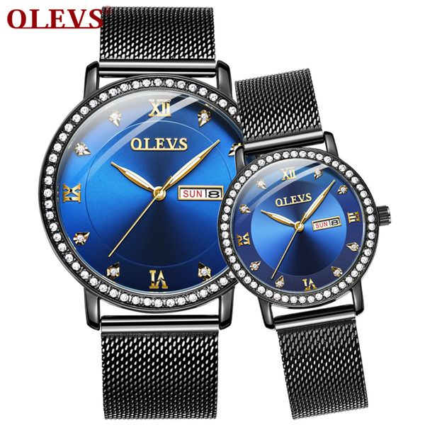 olevs luxury couple watch with rhinestones stainless steel waterproof rose gold fashion men and women quartz watch, Slivery;brown
olevs luxury couple watch with rhinestones stainless steel waterproof rose gold fashion men and women quartz watch, Slivery;brown