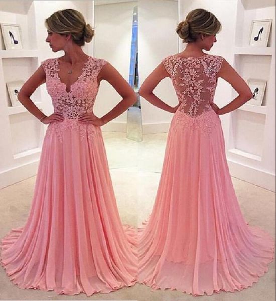 meat pink chiffon prom dresses lace formal evening dresses ball gowns with a line v neck floor length bridesmaid dresses, Black;red
meat pink chiffon prom dresses lace formal evening dresses ball gowns with a line v neck floor length bridesmaid dresses, Black;red