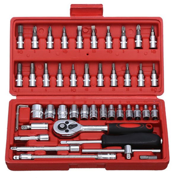 46pcs/set auto repair tool set ratchet wrench set combination tool wrench batch head ratchet pawl socket spanner screwdriver
46pcs/set auto repair tool set ratchet wrench set combination tool wrench batch head ratchet pawl socket spanner screwdriver