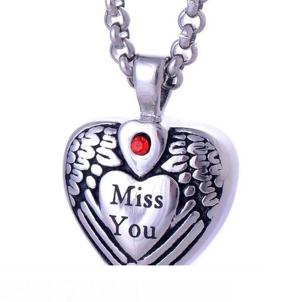 vintage titanium miss you heart pendants urn necklace cremation ashes pendant keepsake jewelry openable put in perfume or love notes, Silver
vintage titanium miss you heart pendants urn necklace cremation ashes pendant keepsake jewelry openable put in perfume or love notes, Silver