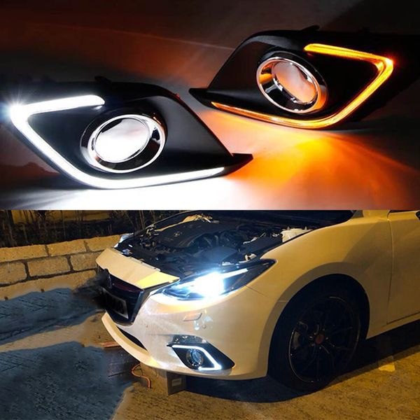 cscsnl 1set turn signal light and dimming led car drl daytime running lights with fog lamp hole for 3 axela 2014 2015 2016
cscsnl 1set turn signal light and dimming led car drl daytime running lights with fog lamp hole for 3 axela 2014 2015 2016