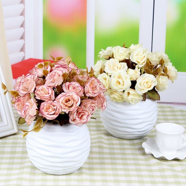 artificial rose flower set table artificial silk flower pot silk bunch home party wedding
artificial rose flower set table artificial silk flower pot silk bunch home party wedding