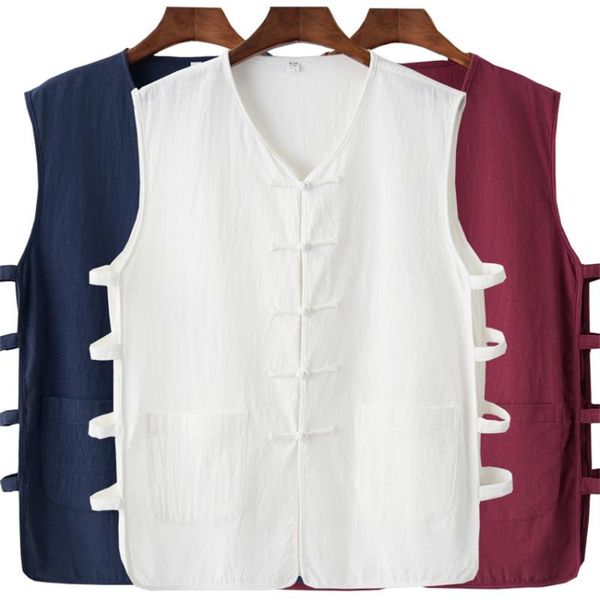 traditional chinese clothing for men vest tang suit cotton linen solid sleeveless china style fashion shirt plus -4xl, Red
traditional chinese clothing for men vest tang suit cotton linen solid sleeveless china style fashion shirt plus -4xl, Red